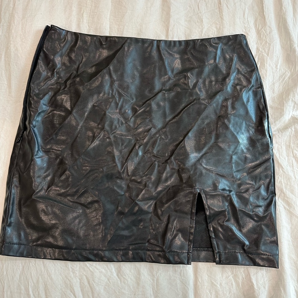 Black Leather Skirt